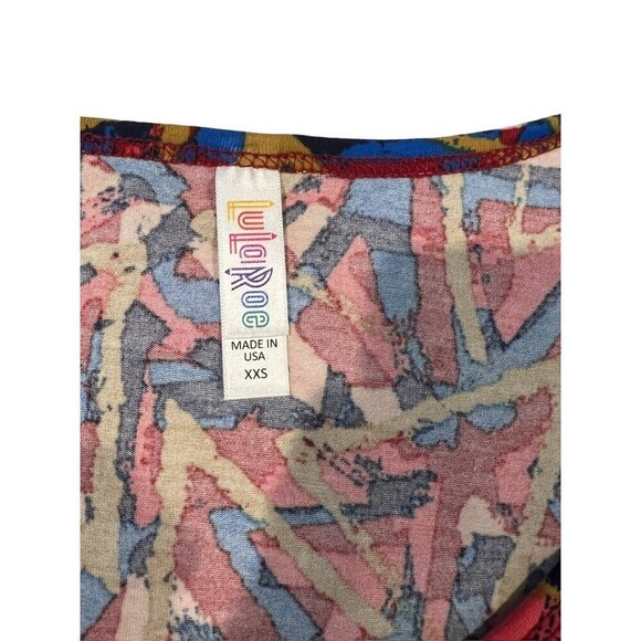 LuLaRoe Perfect T Women's Splattered Blue Shirt - Picture 3 of 5